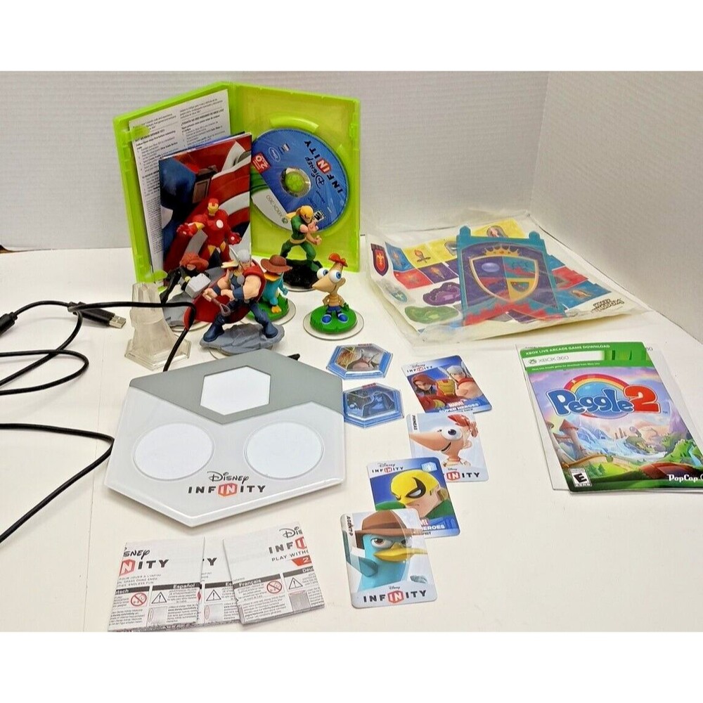 Disney Infinity 2.0 Lot – Xbox 360 Game + Figures – Very Good Condition AS IS